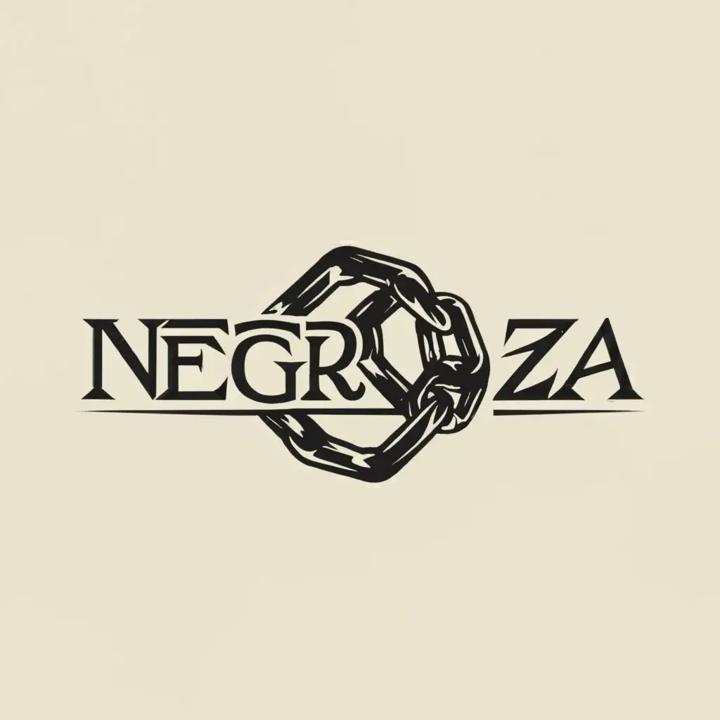 a logo design,with the text "Negro Za", main symbol:chains breaking,complex,clear background