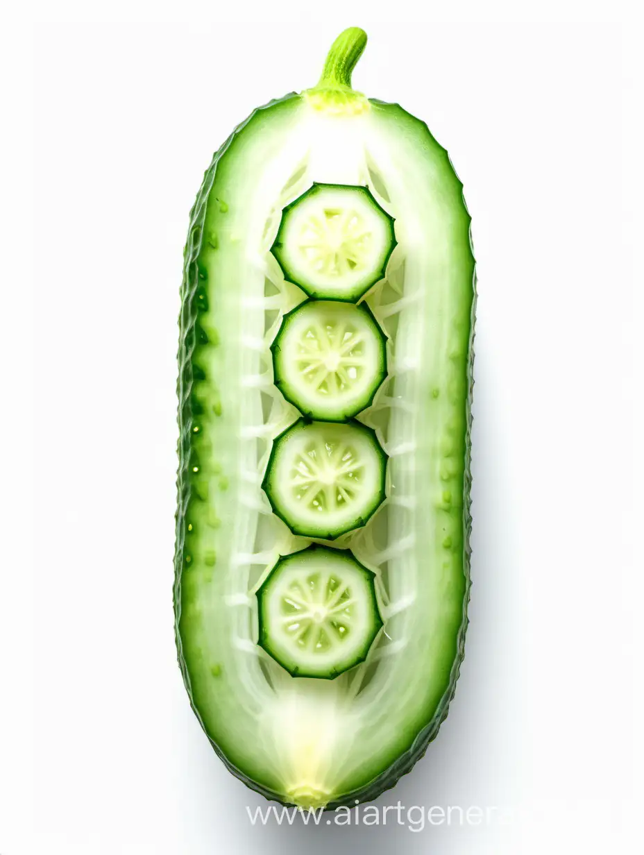  Cucumber on white background