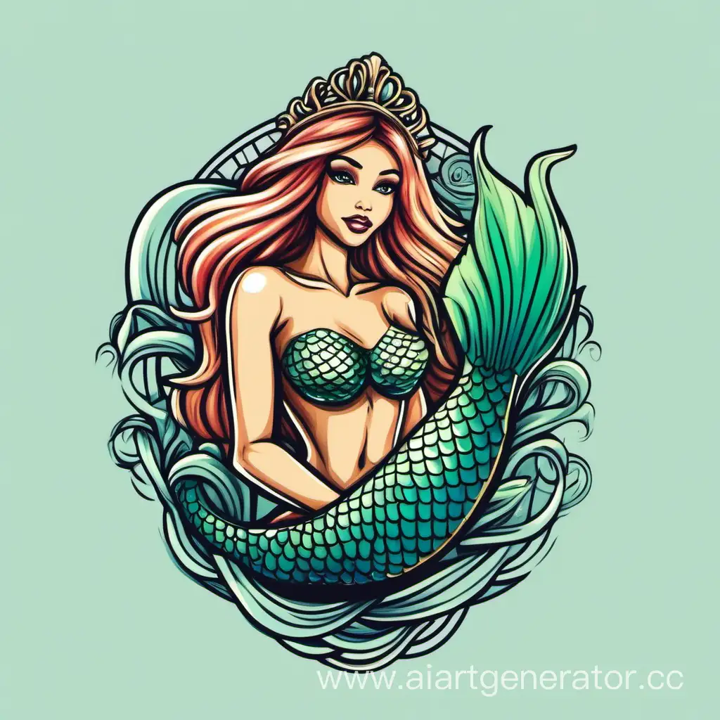 Enchanting-Logo-Design-for-Dnipro-Mermaid-Website-with-Transparent-Background