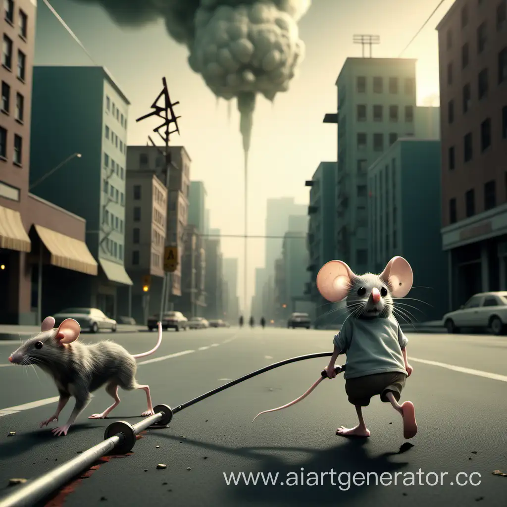 Surprised-Mouse-on-Crutches-Encounters-Dog-Fleeing-Radioactive-City