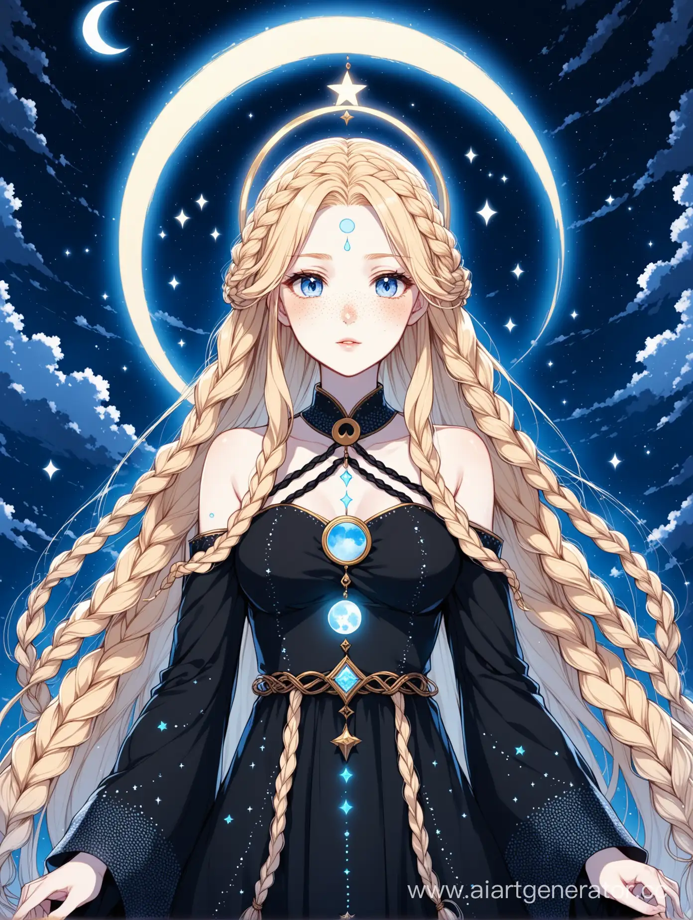 Mystical-Deity-Enigmatic-Woman-with-Braided-Hair-and-Crescent-Halo