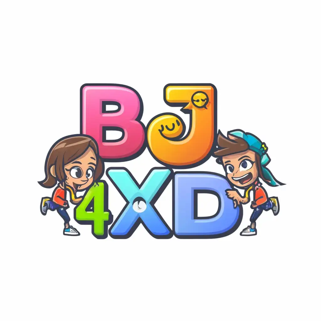 a logo design,with the text 'bj4xd', main symbol:Girls Chat with Boys,Moderate,clear background