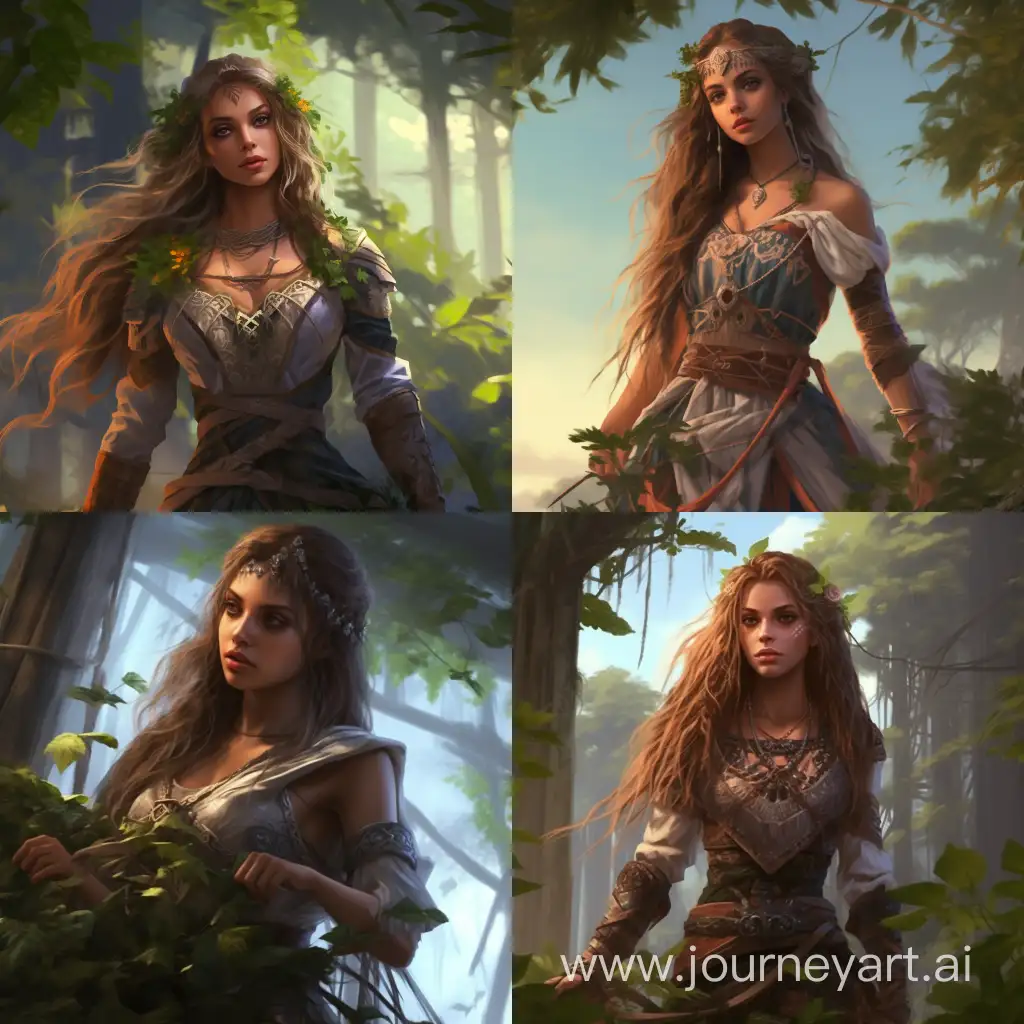 Enchanting-RPG-Fantasy-Art-Druid-Girl-in-Botanical-Attire