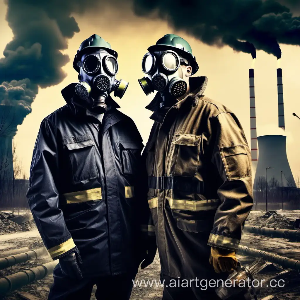 Safety-and-Labor-Protection-Engineers-in-Gas-Masks-in-Nuclear-PostApocalypse