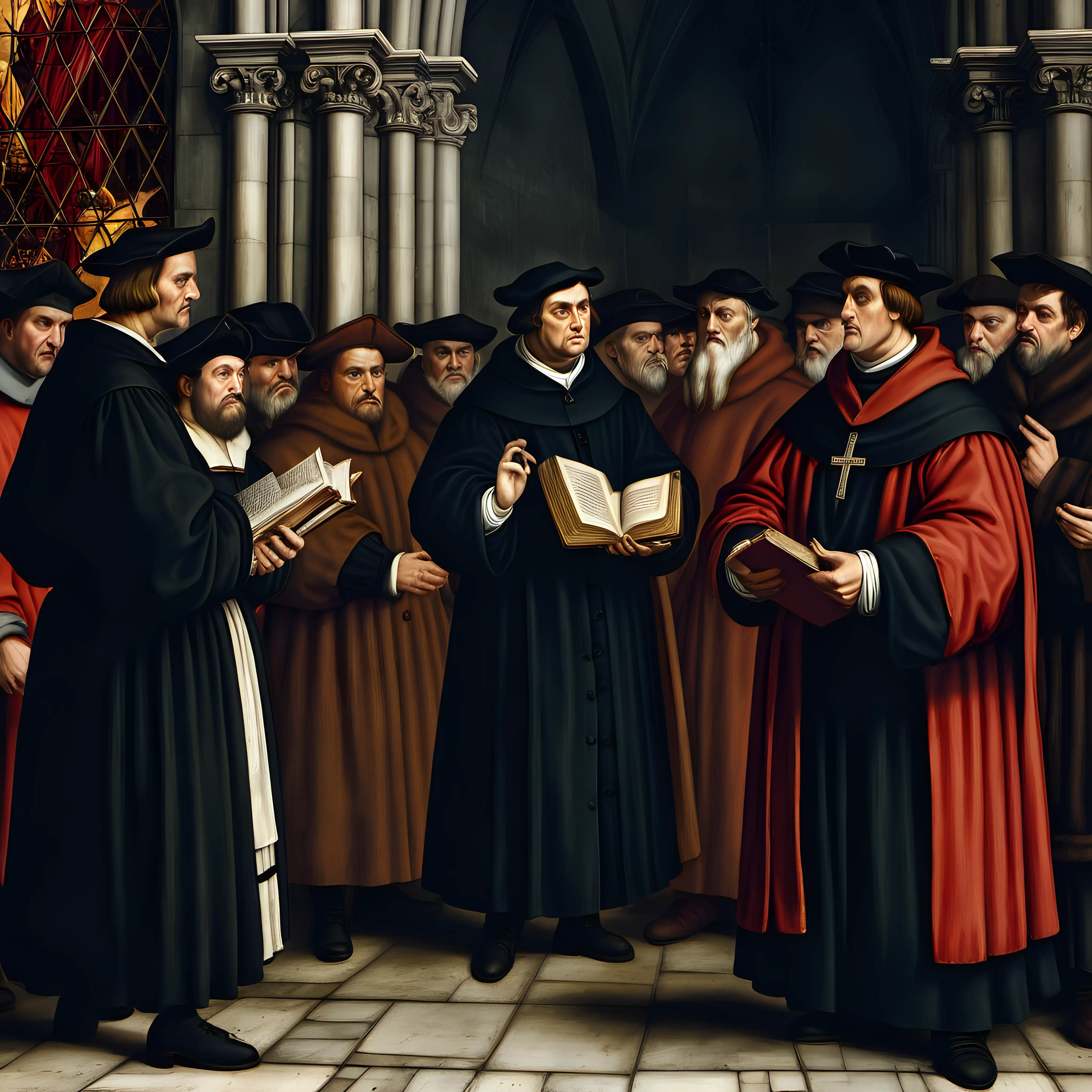Historical Illustration of the Protestant Reformation Movement