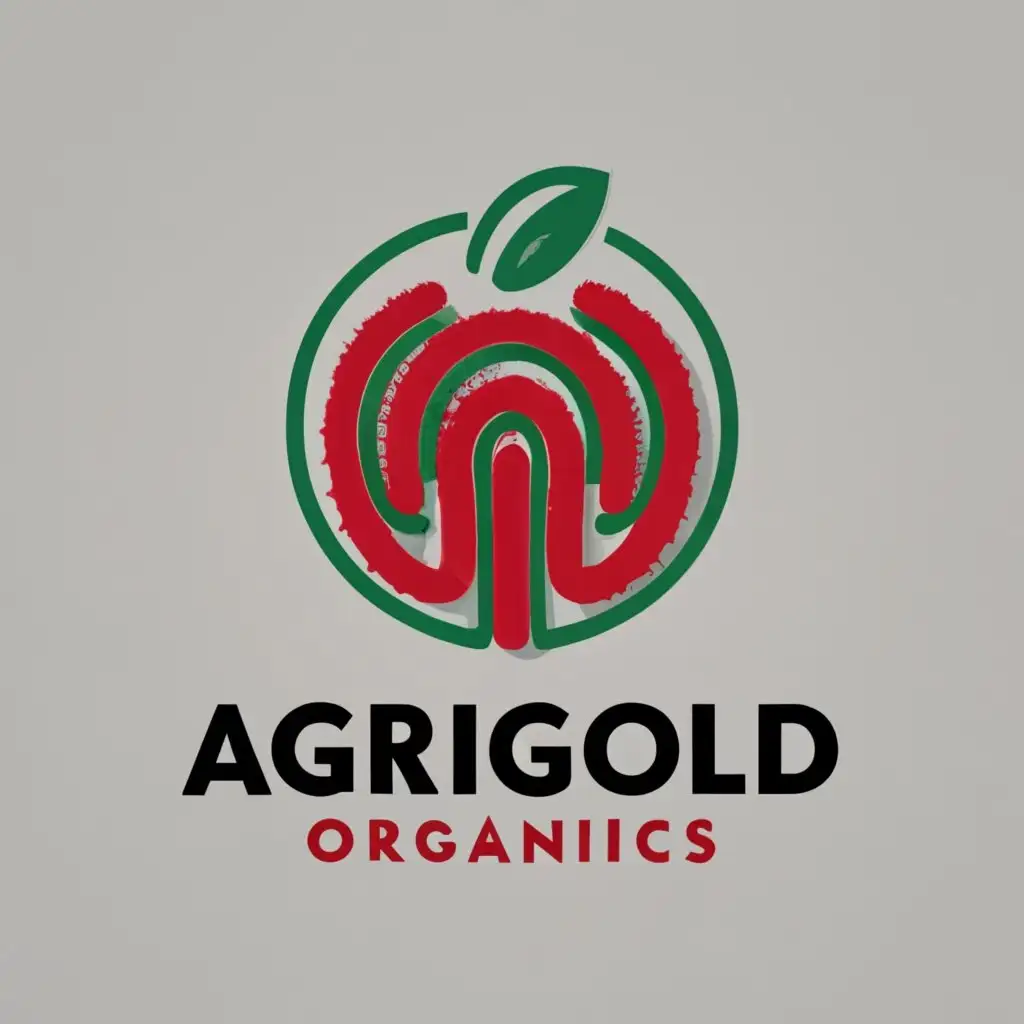 logo, Create a neomorphic logo design for Agrigold Organics, a producer of organic fertilizers, incorporating the essence of Blue Willow. Feature vibrant red earthworms against a white background, inspired by the neomorphism design trend. Draw inspiration from the simplicity and elegance of the Apple logo while ensuring the logo reflects the organic and eco-friendly nature of Agrigold Organics' products., with the text "Agrigold Organics", typography