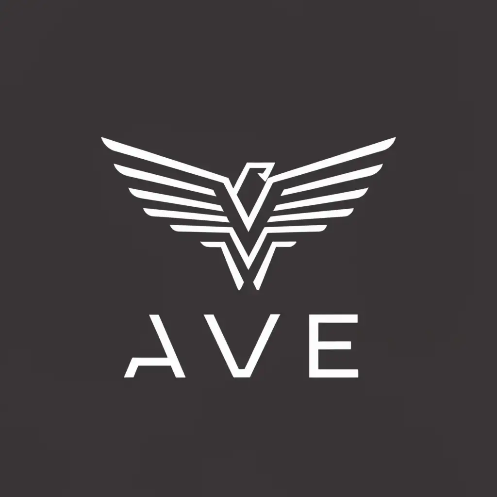 a logo design,with the text "AVE", main symbol:bird,Moderate,clear background