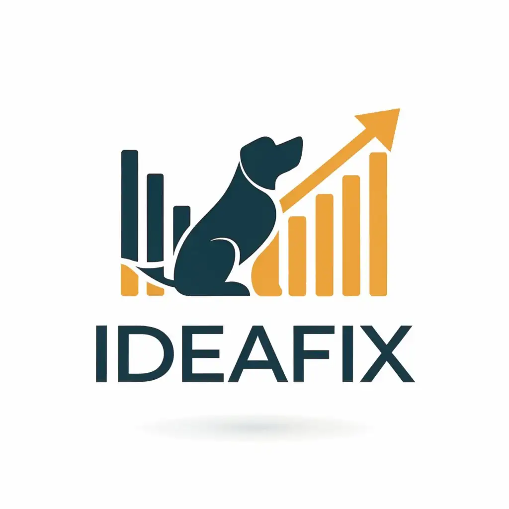 LOGO-Design-For-Ideafix-Dynamic-Dog-and-Financial-Chart-Symbolizing-Precision-in-Finance