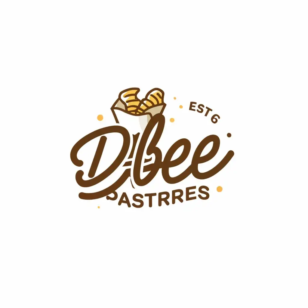 a logo design,with the text "D-Bee Pastires", main symbol:chips as pastries,Moderate,clear background