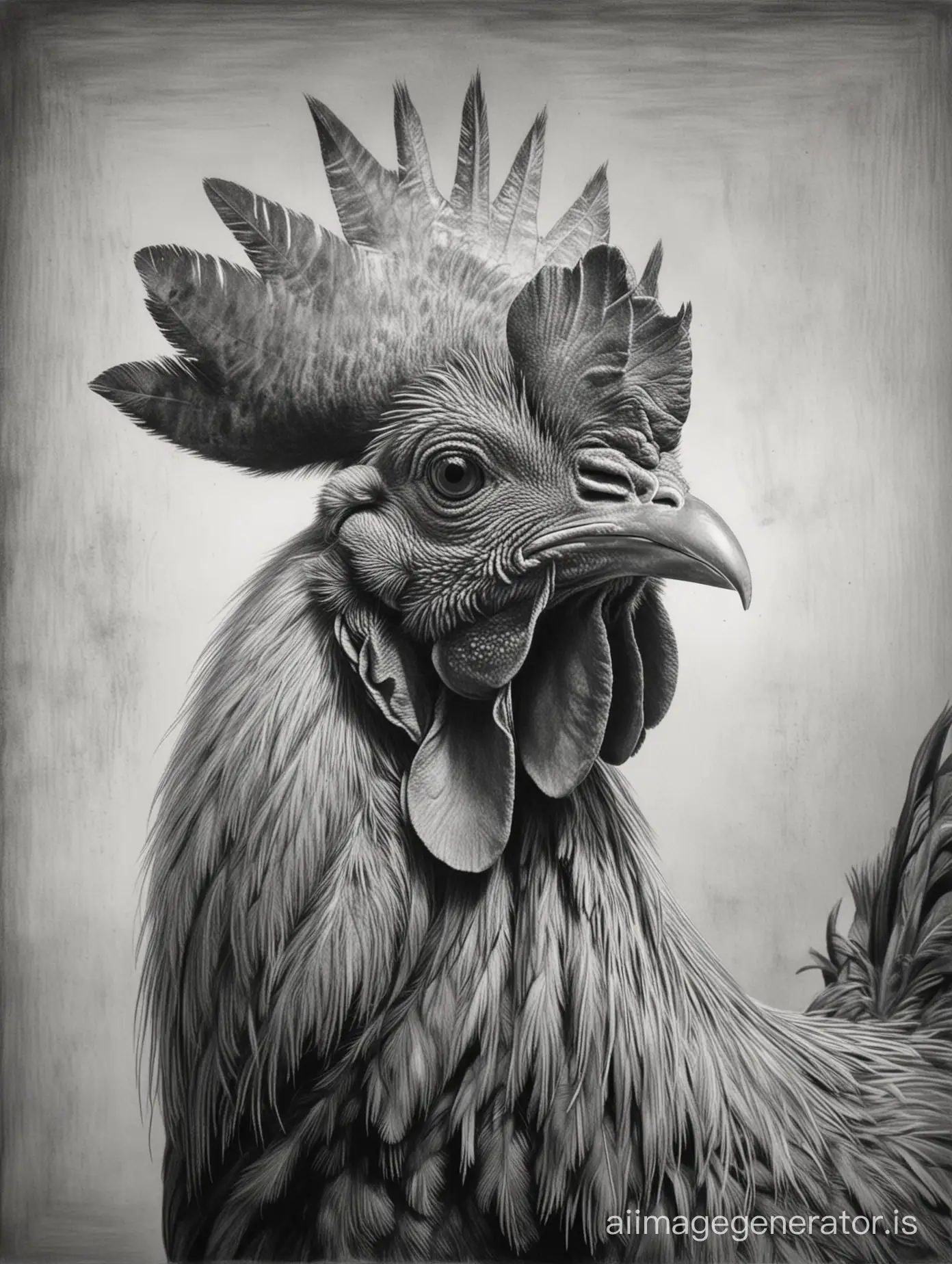 PicassoStyle-Monochrome-Artistic-Rendering-of-a-Kelso-Rooster