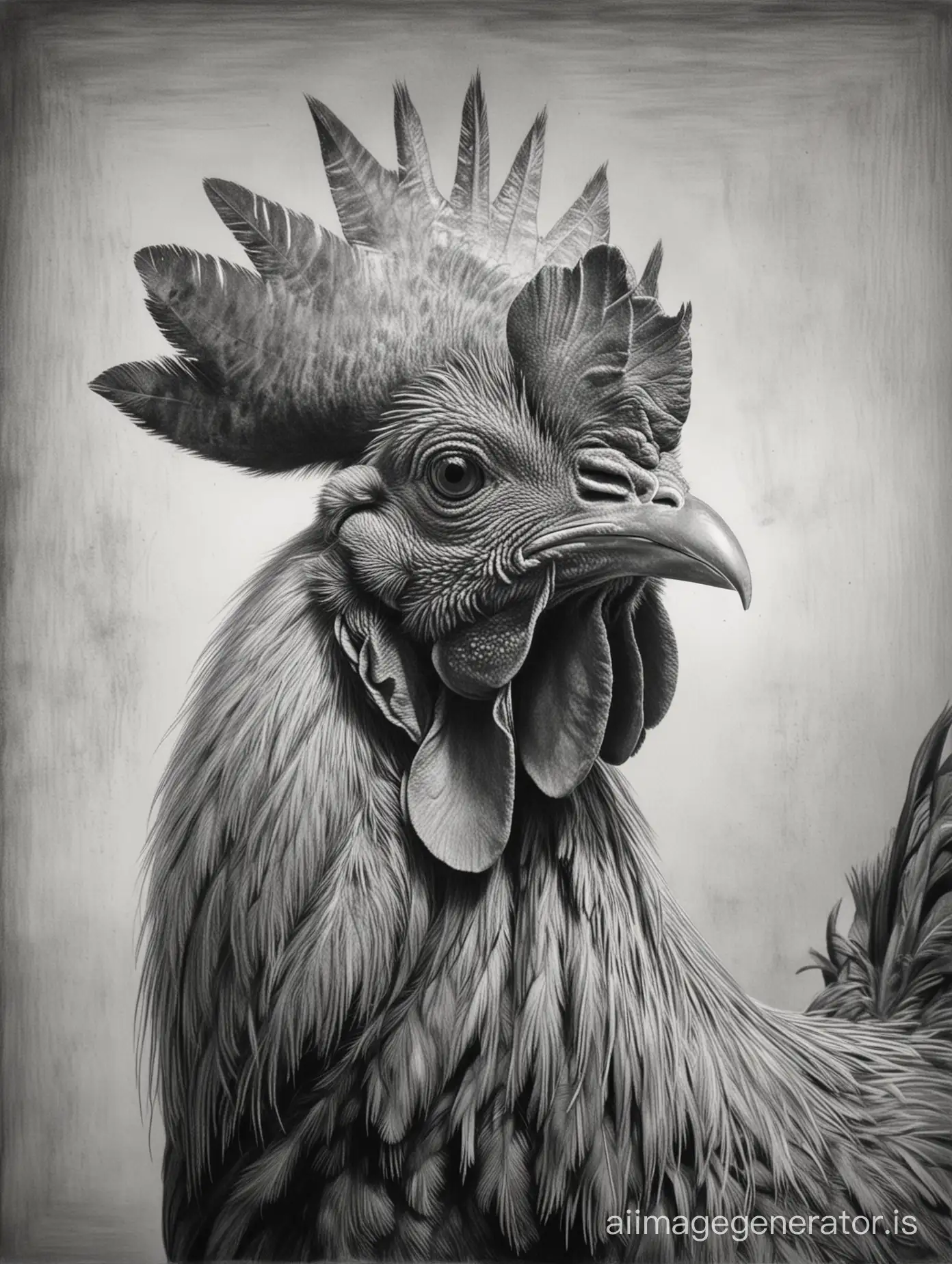 PicassoStyle Monochrome Artistic Rendering of a Kelso Rooster | AI ...