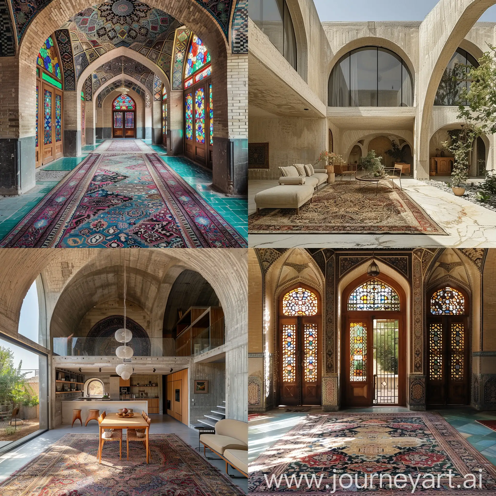 The integration of Iranian carpets in Iranian architecture