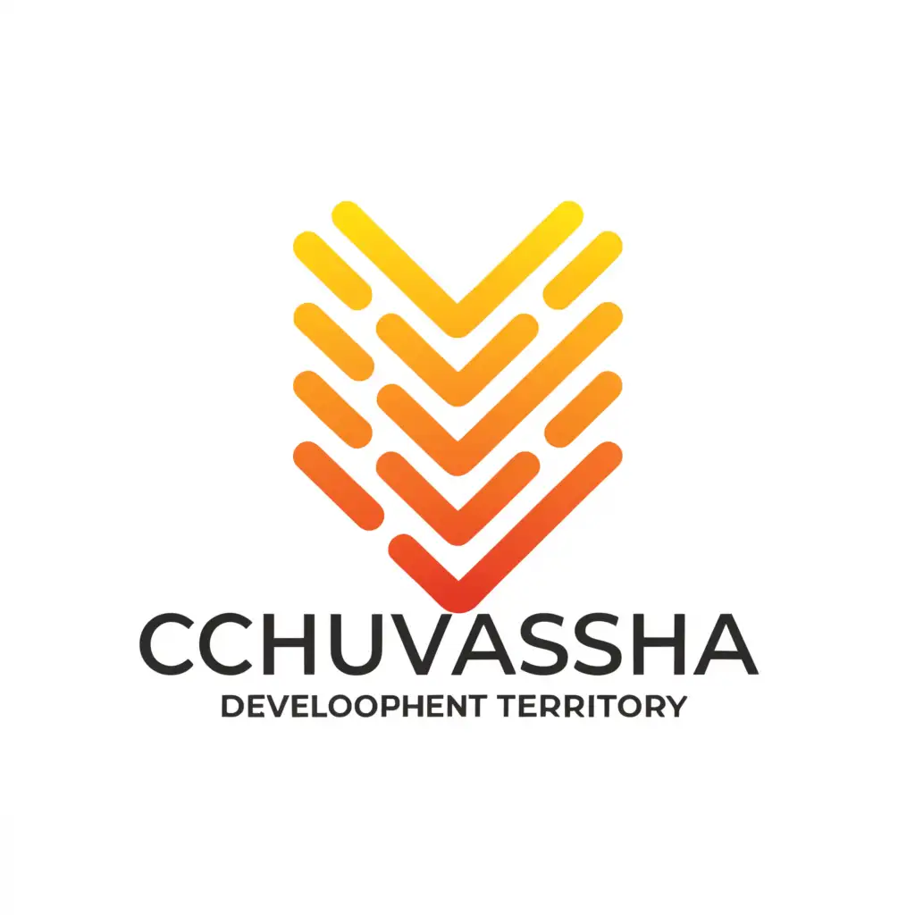 a logo design,with the text "Chuvashia development territory", main symbol:yellow red tones straight geometry
,Moderate,be used in Technology industry,clear background