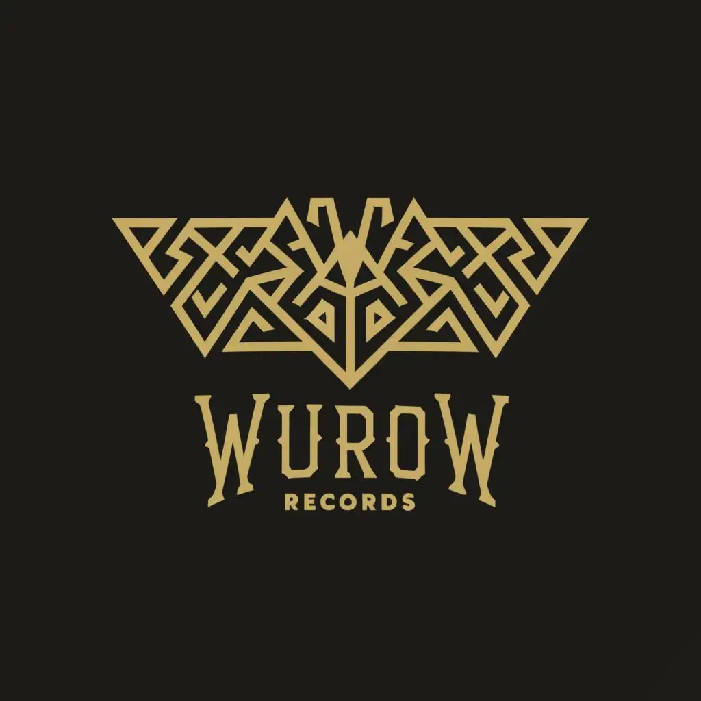 a logo design,with the text "WUROW Records", main symbol:murder,complex,clear background