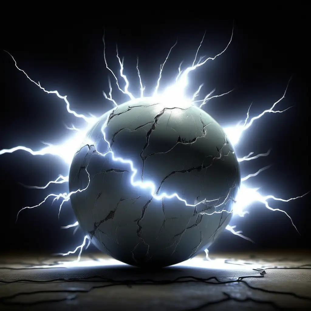 Captivating Realistic Ball Lightning Art