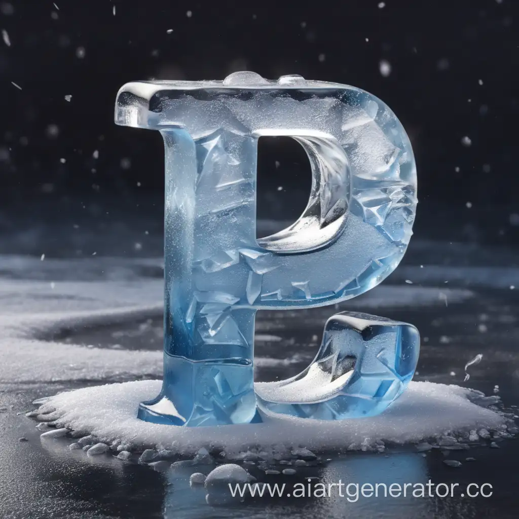 Frozen-Letter-P-Ice-Sculpture-for-Winter-Events