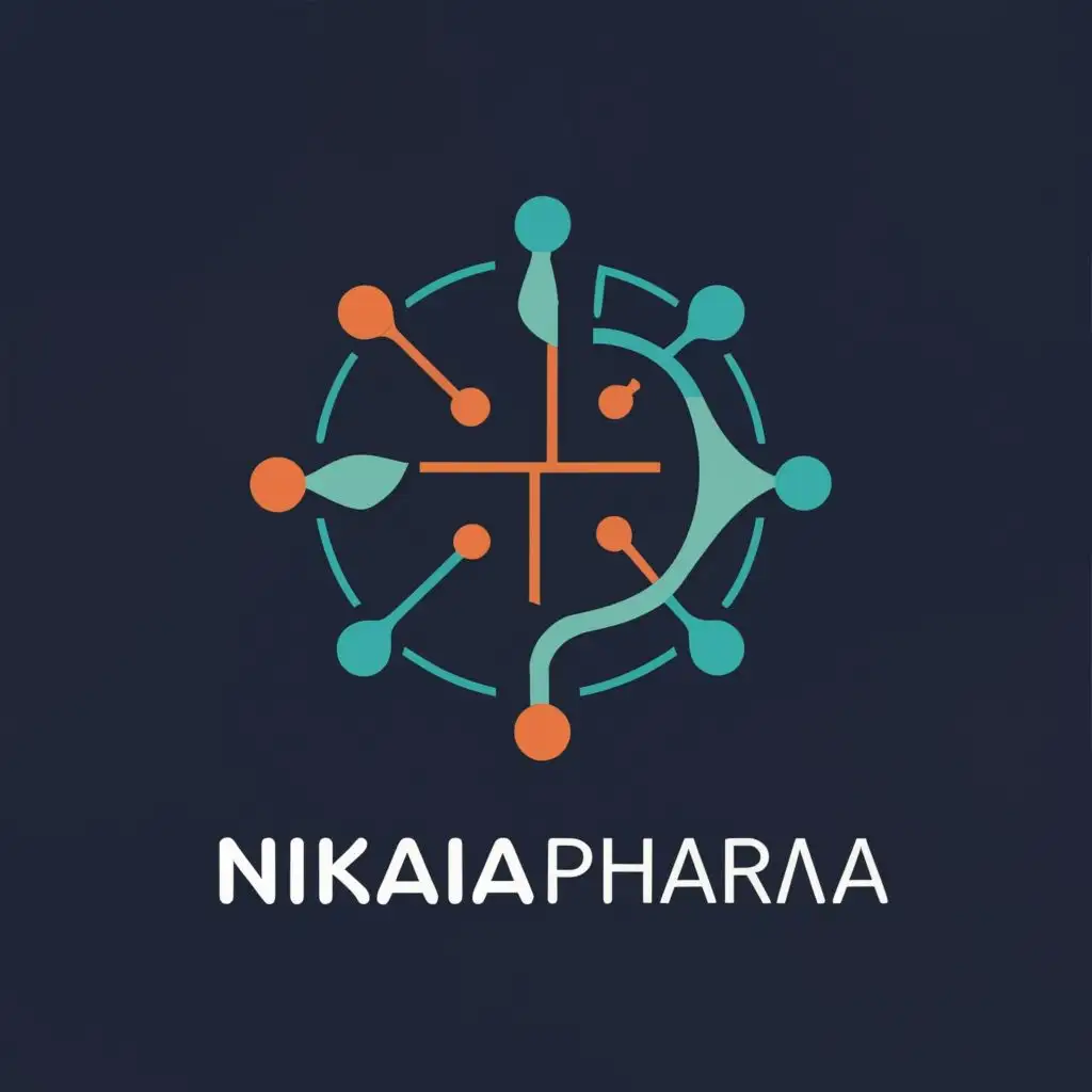 LOGO-Design-for-Nikaia-Pharma-Modern-Cell-Concept-with-Dynamic-Typography-for-the-Technology-Industry