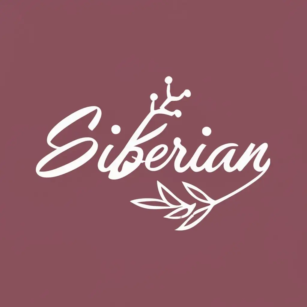 logo, Siberian revival, Taiga, Needles, Beard, Female and Male, with the text "SIverian Revive", typography, be used in Beauty Spa industry