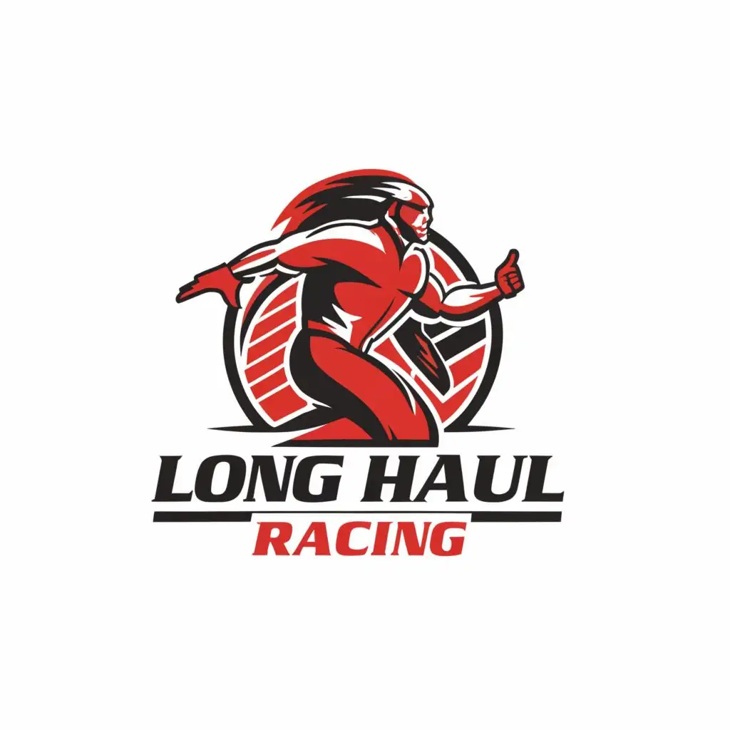 a logo design,with the text "Team Long Haul Racing", main symbol:Endurance 

,Moderate,be used in Automotive industry,clear background