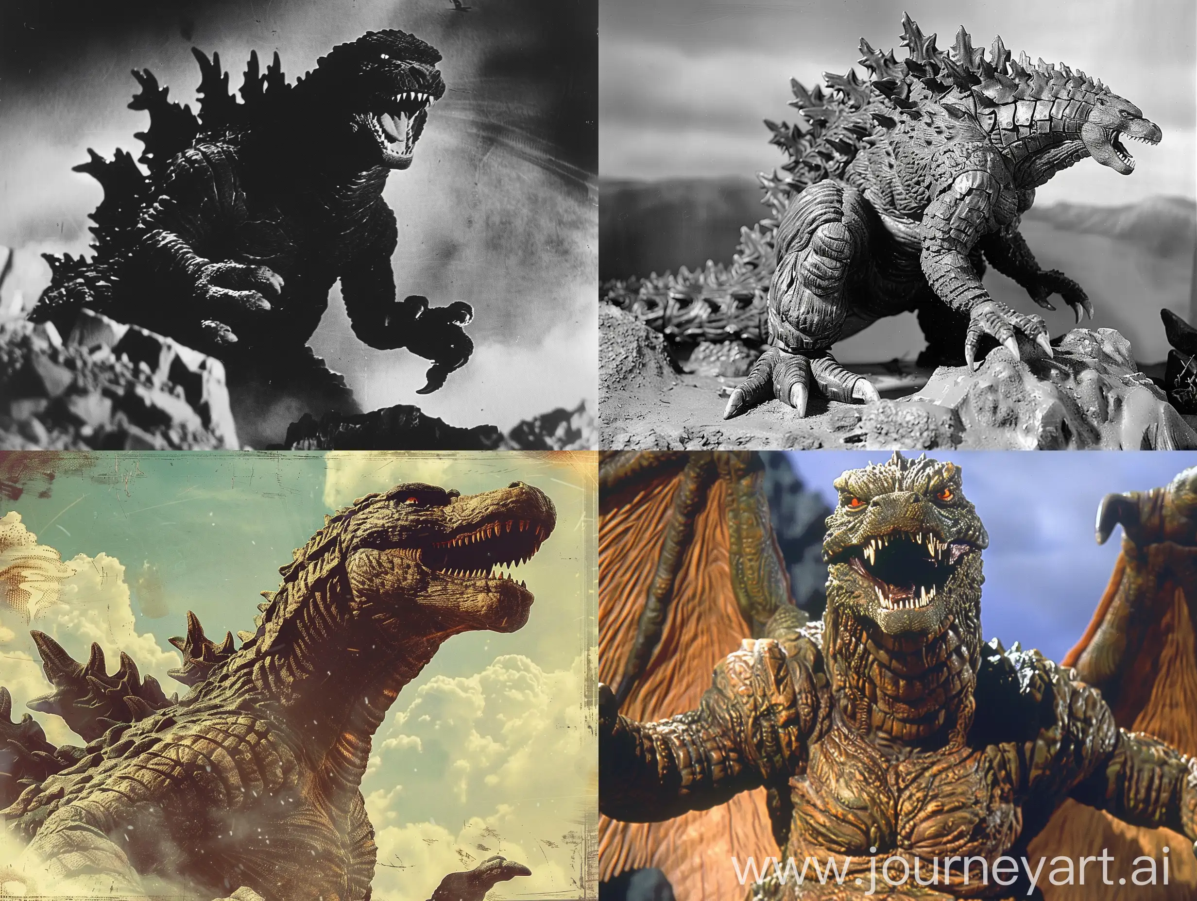  Godzilla in the style of Ray Harryhausen. 