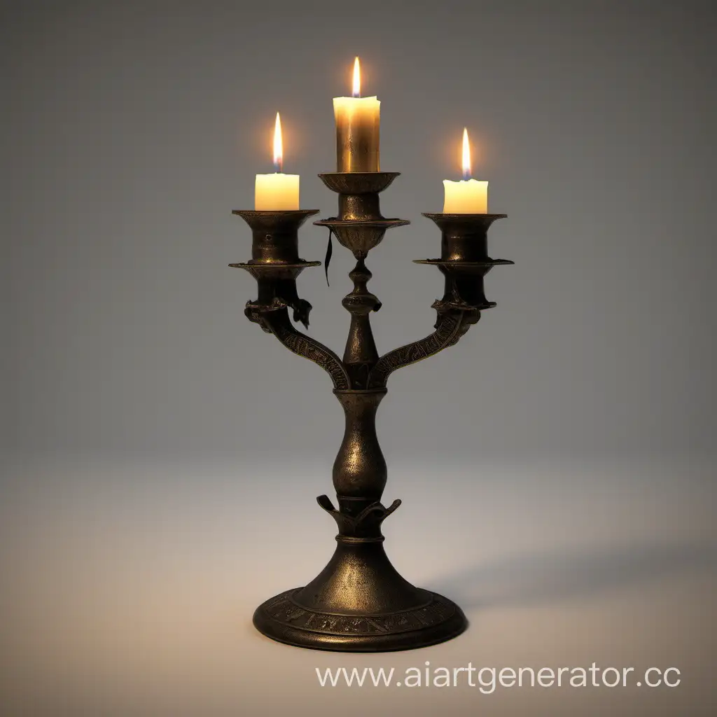 Medieval-Tabletop-Candle-Illuminating-Historical-Setting