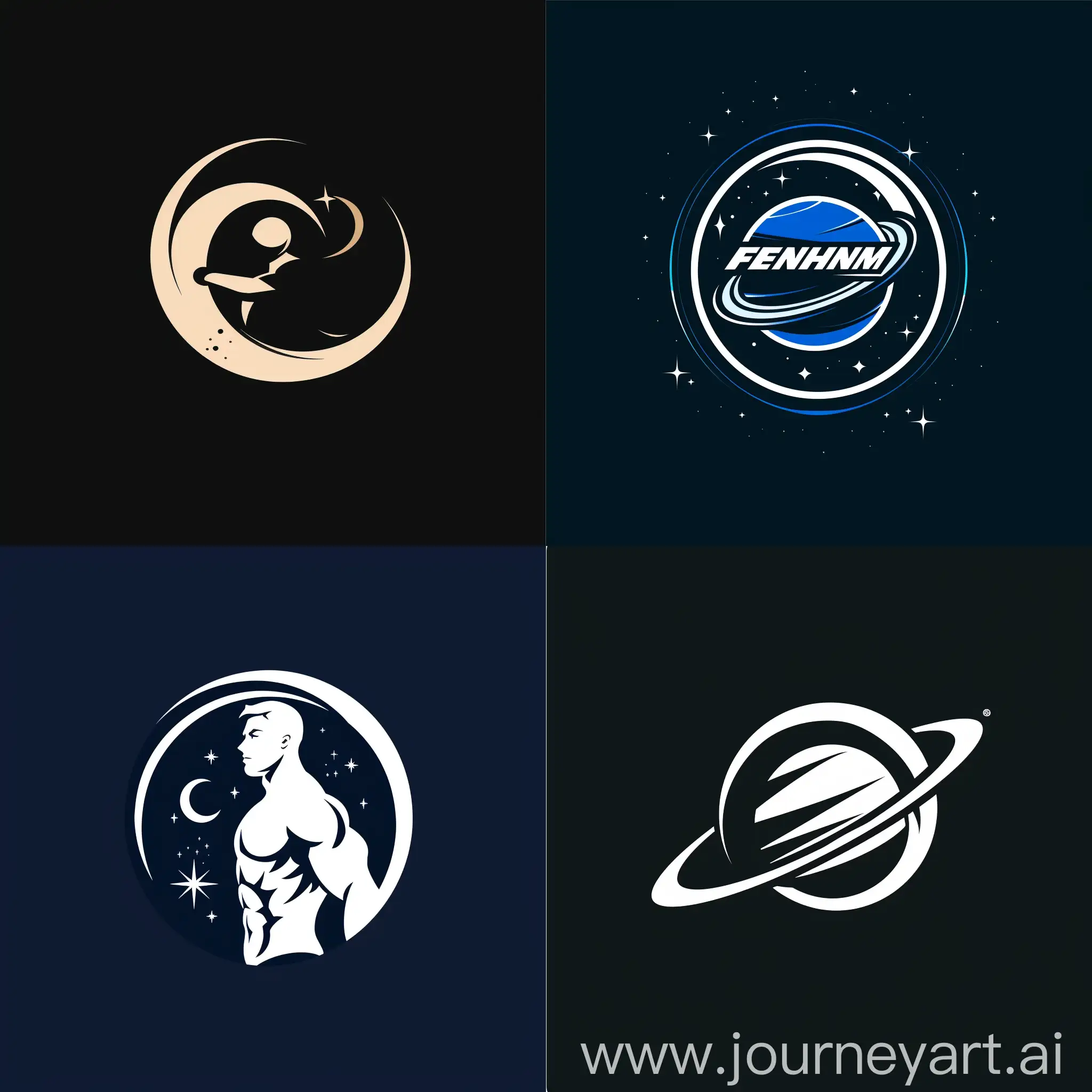 Fitness-Club-Logo-on-Planetary-Background