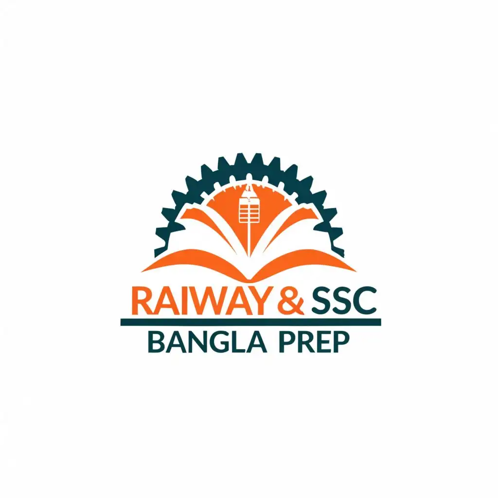 a logo design,with the text "Railway & SSC Bangla Prep", main symbol:education,Moderate,be used in Education industry,clear background