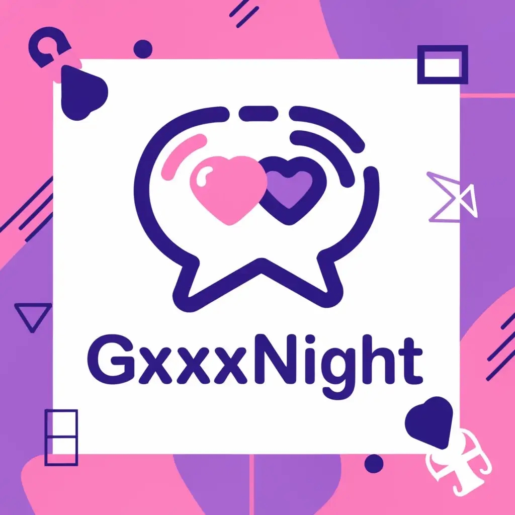 a logo design,with the text gxxxnight, main symbol:Online Girls Chat with Boys,Moderate,clear background