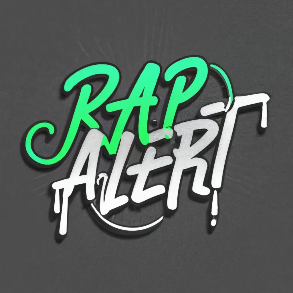 LOGO-Design-For-Rap-Alert-Metallic-Green-and-Blood-Typography-for-the-Education-Industry