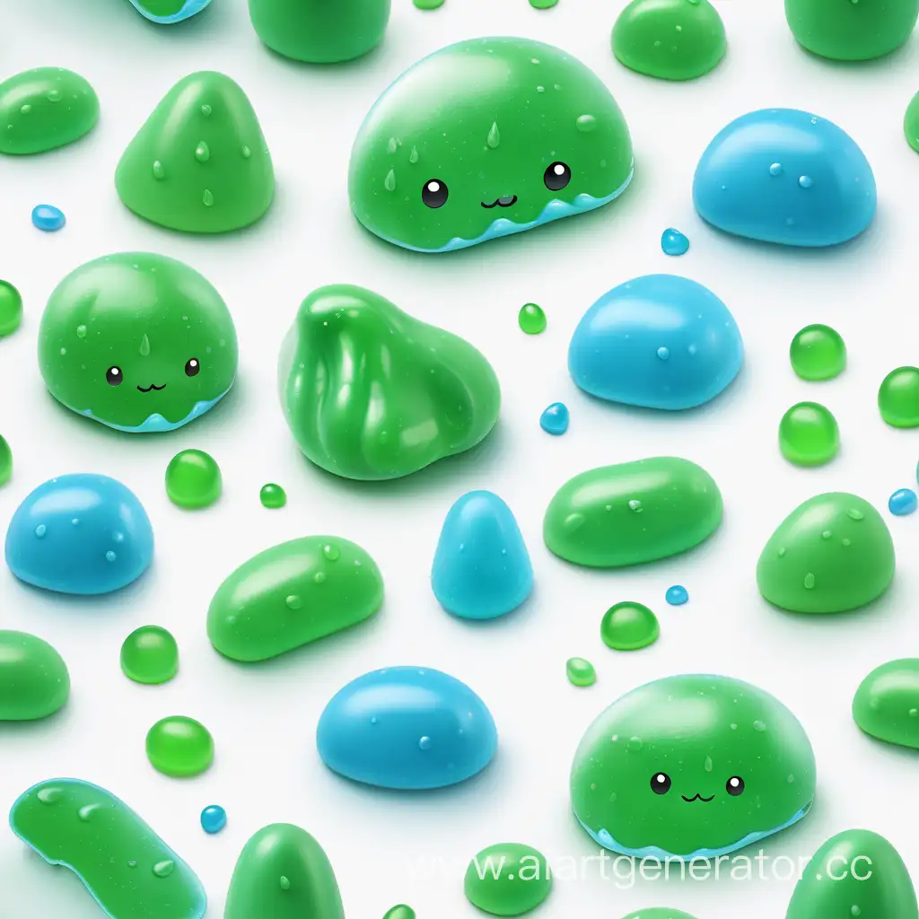 Colorful-Slime-on-Bright-White-Background
