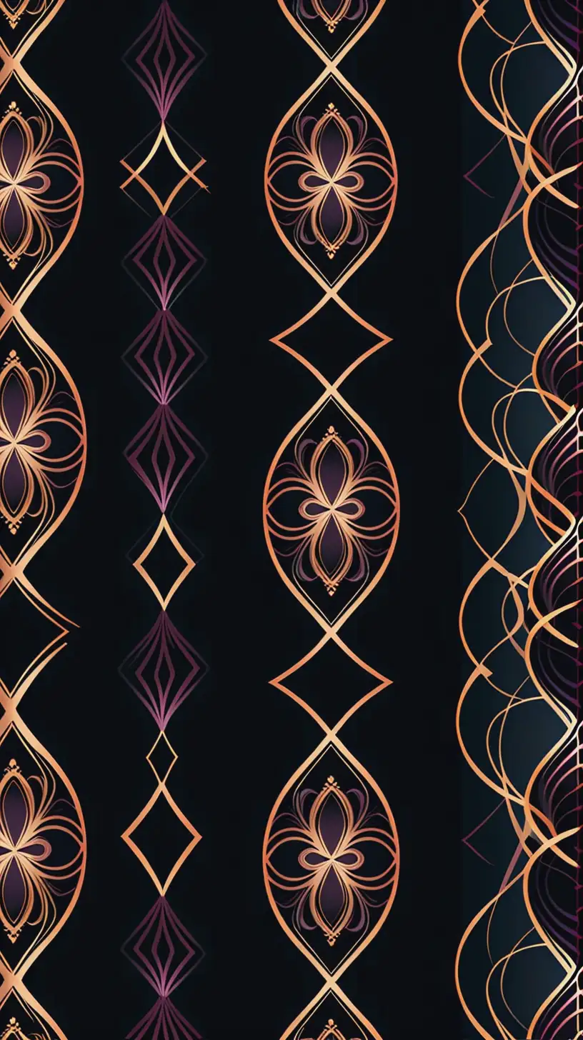 Elegant Sophisticated Vector Pattern in Blue and Gold