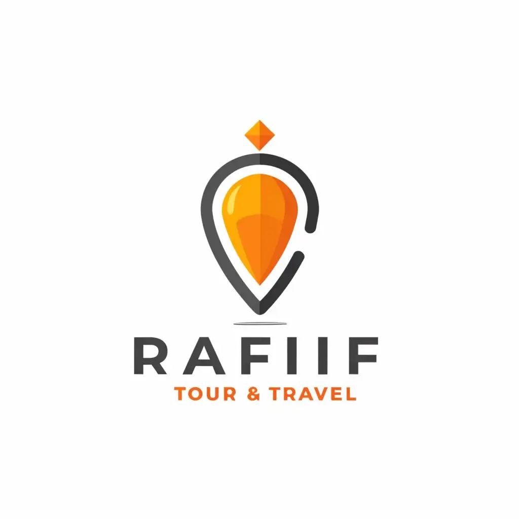 a logo design,with the text "rafiif tour & travel", main symbol:location,Moderate,clear background