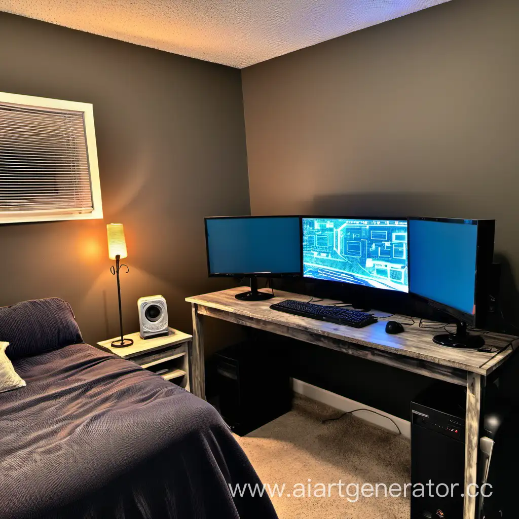 Cozy-Gaming-Setup-in-a-Comfortable-Room