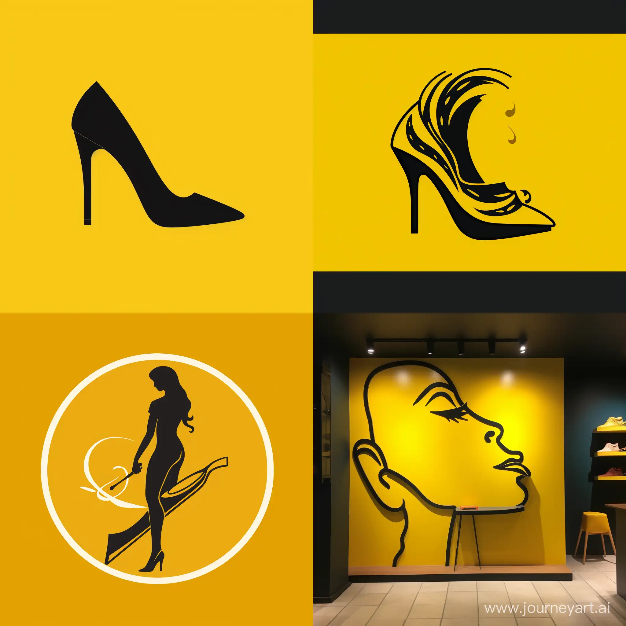 Yellow-Womens-Shoe-Store-Logo