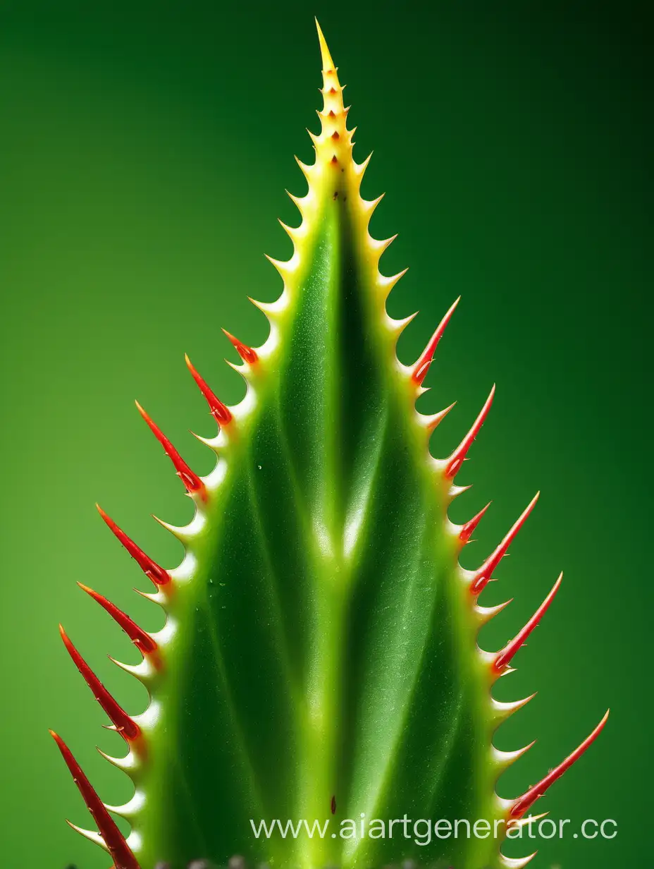 Aloe vera extream close up leaf on green background