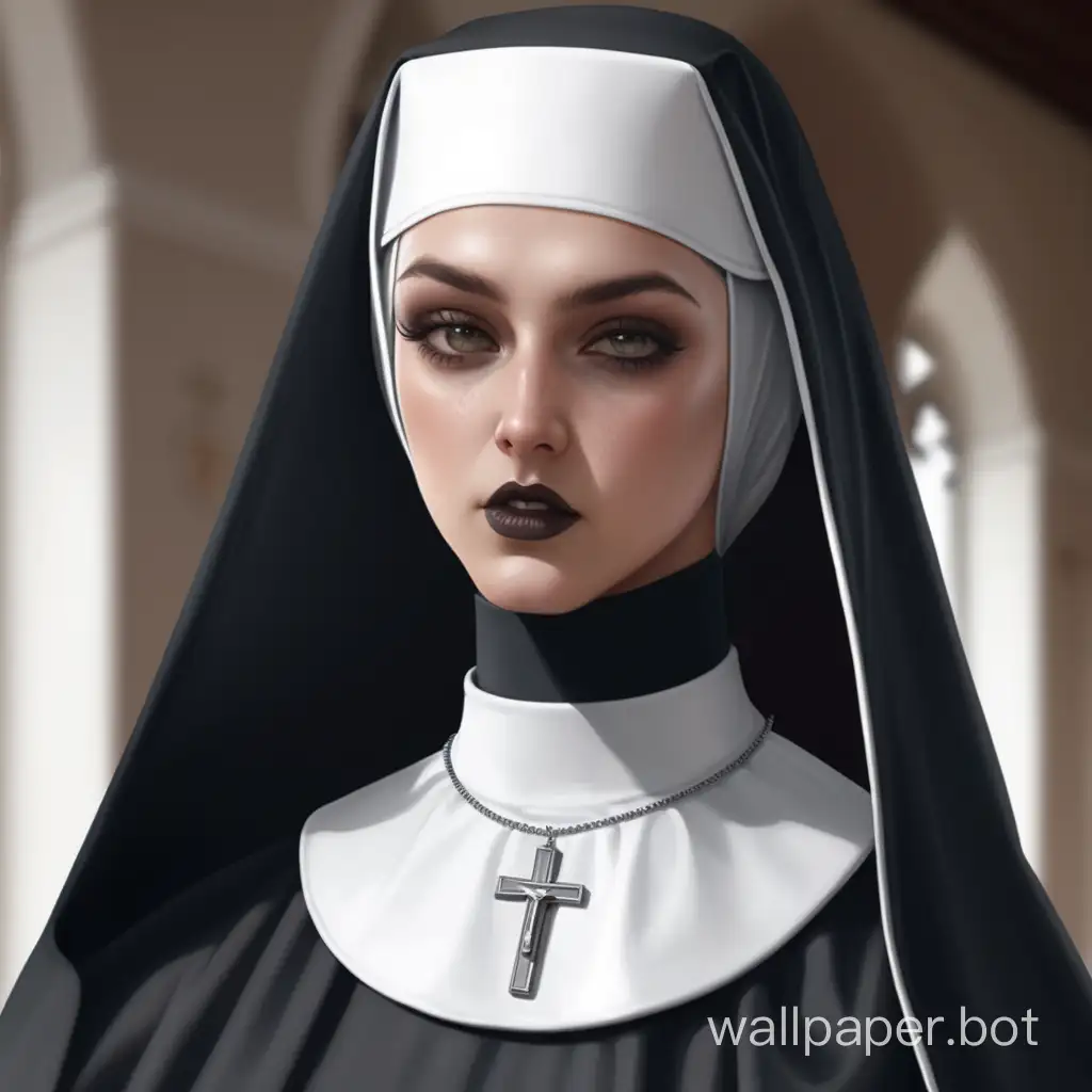 Seductive-Nun-in-Elegant-Attire