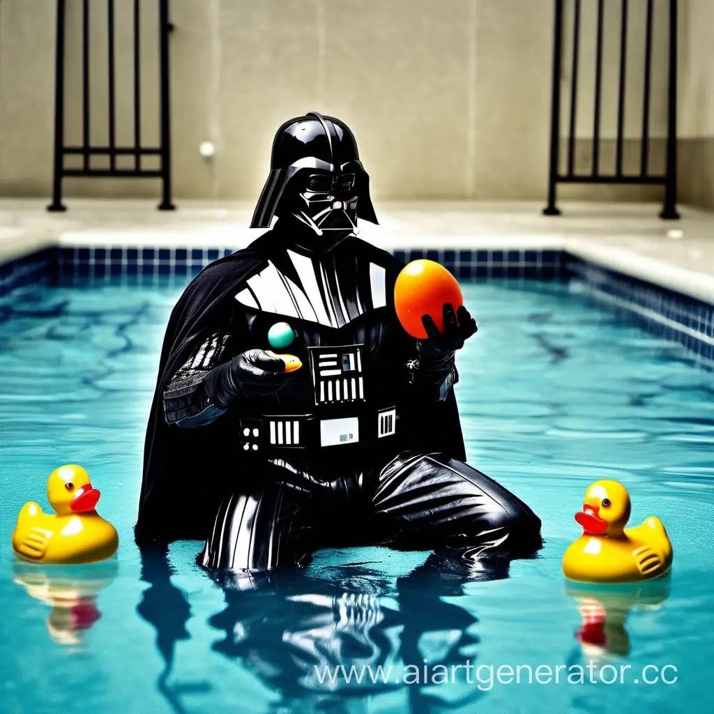 Darth-Vader-Clown-Costume-Bathing-with-Rubber-Duck