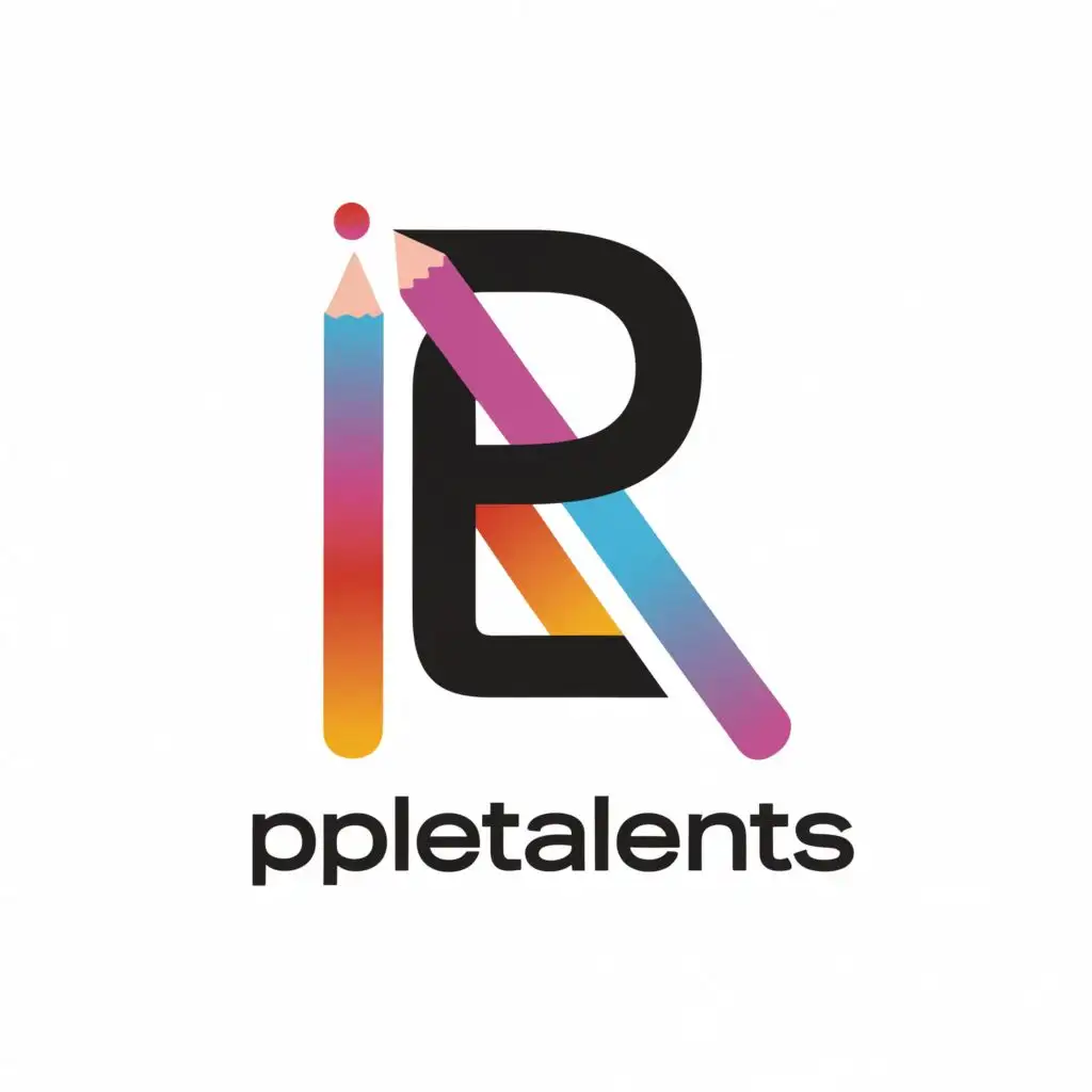 logo, the word P, with the text "Ppletalents", typography, be used in Education industry
