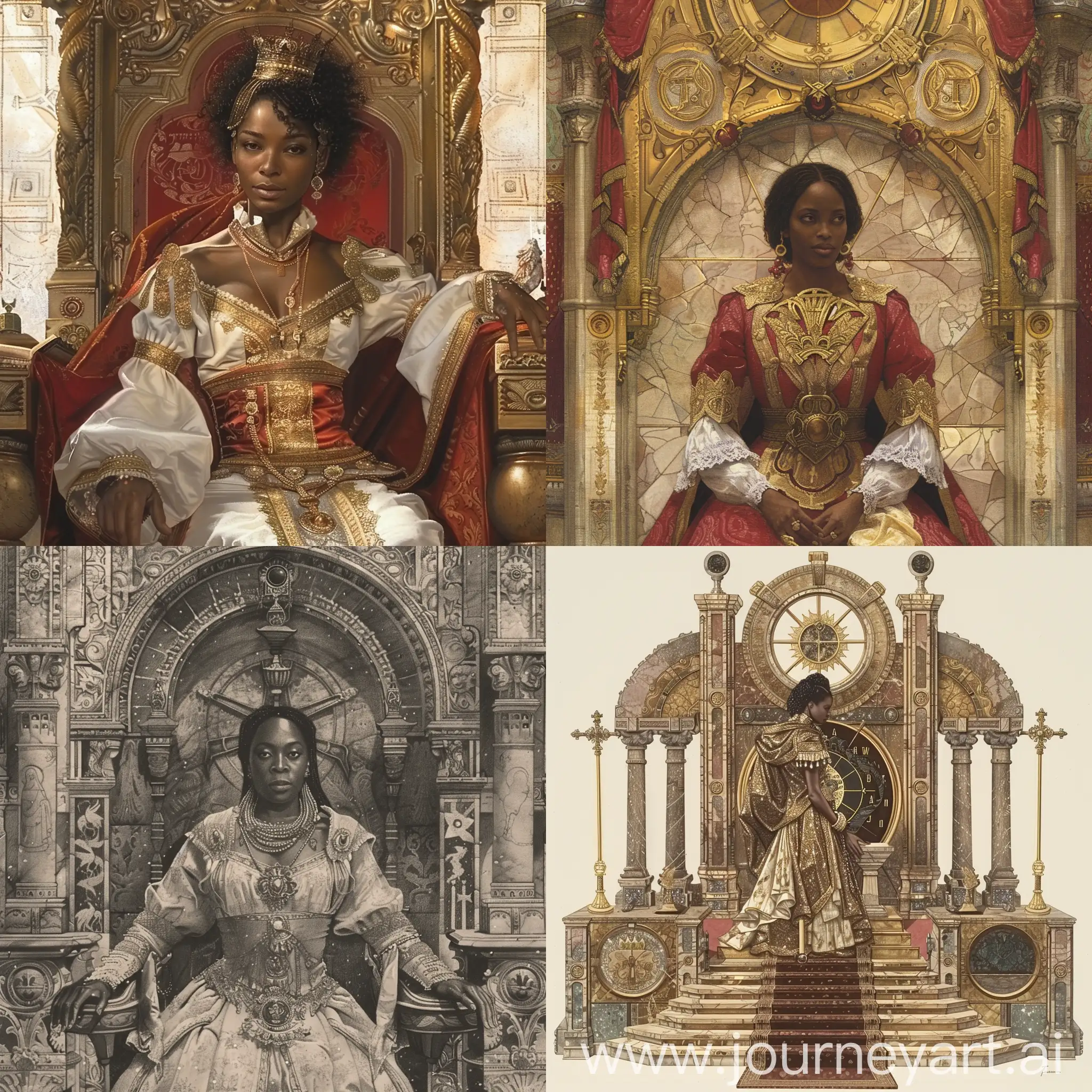 Majestic-Black-Priestess-Observing-from-Ornate-Throne