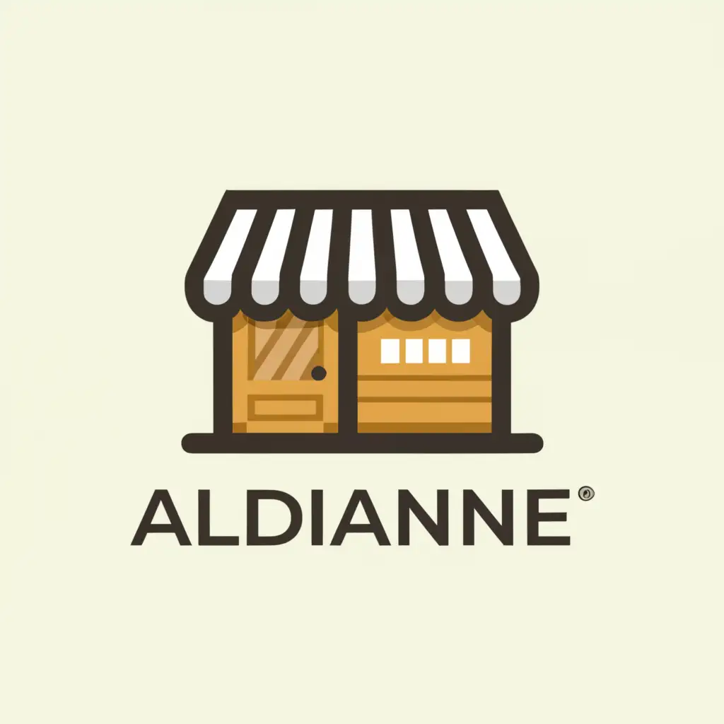 a logo design,with the text "ALDKIANNE", main symbol:SMALL STORE,Moderate,be used in Retail industry,clear background