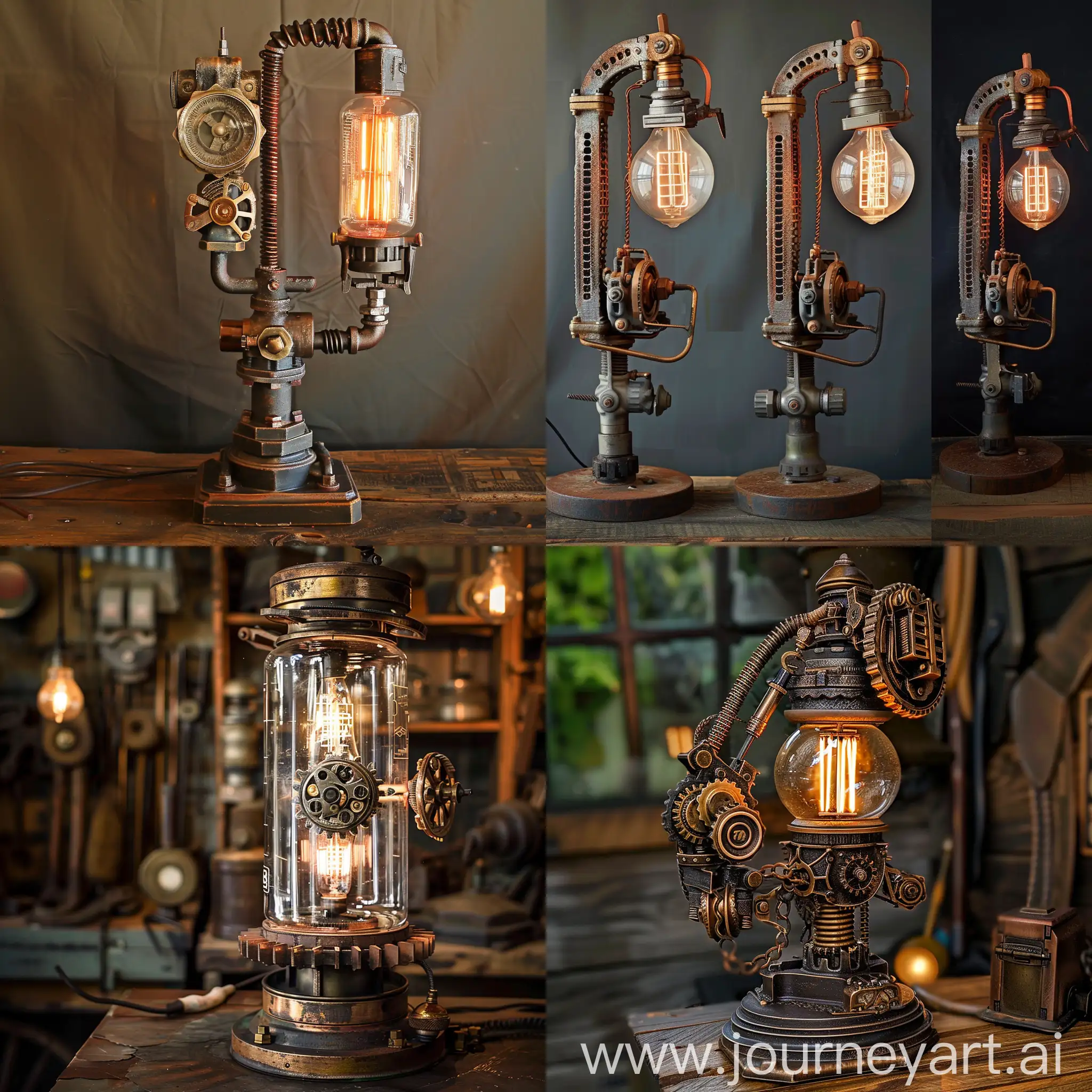 Mechanics-Lamp-in-Vintage-Workshop-Setting