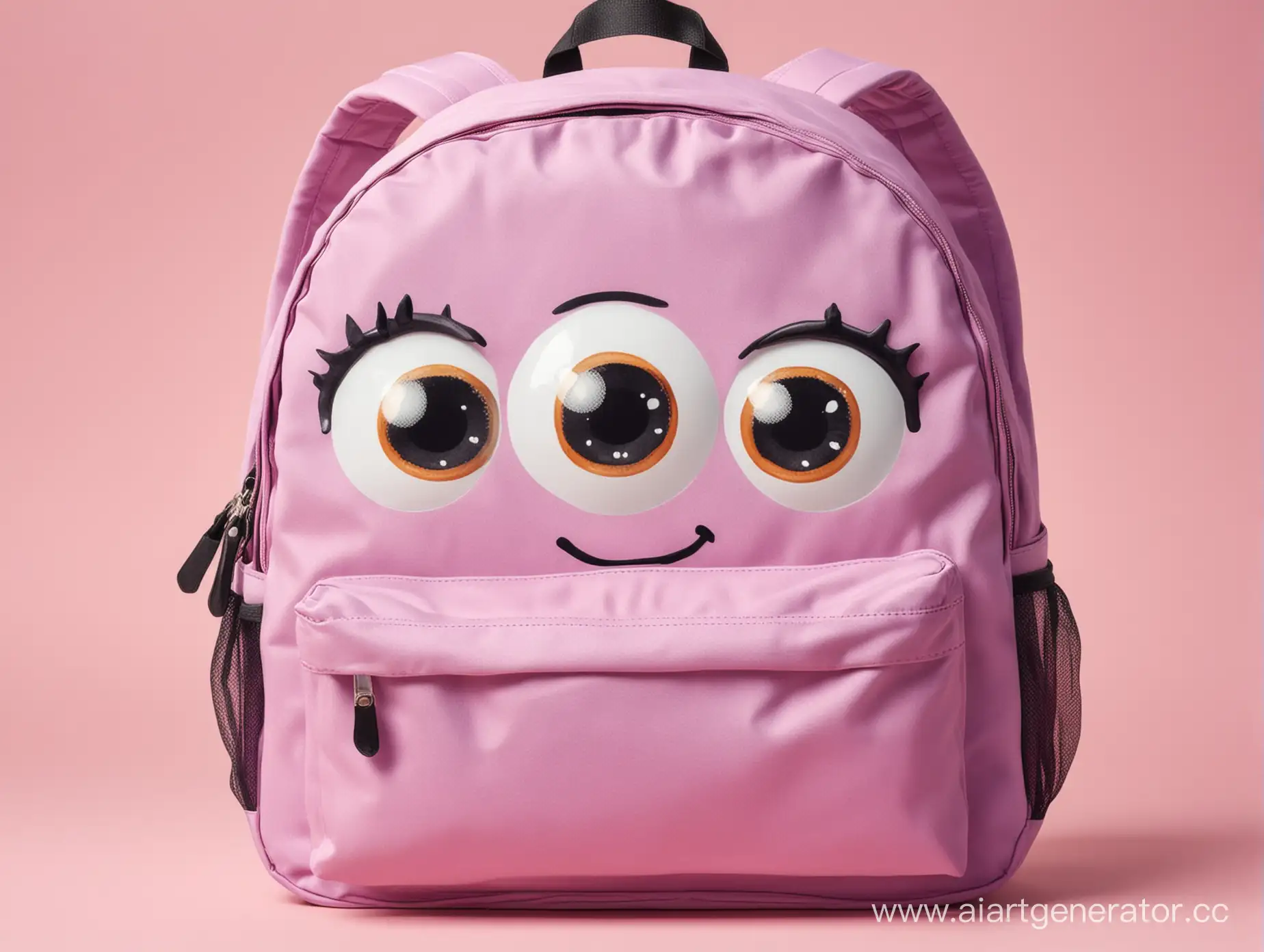 весёлый мультипликационный рюкзак с глазами и улыбкой