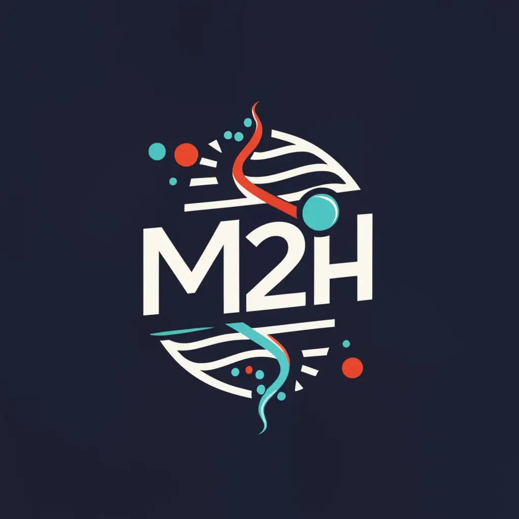 a logo design,with the text "M2H", main symbol:Life,Moderate,clear background