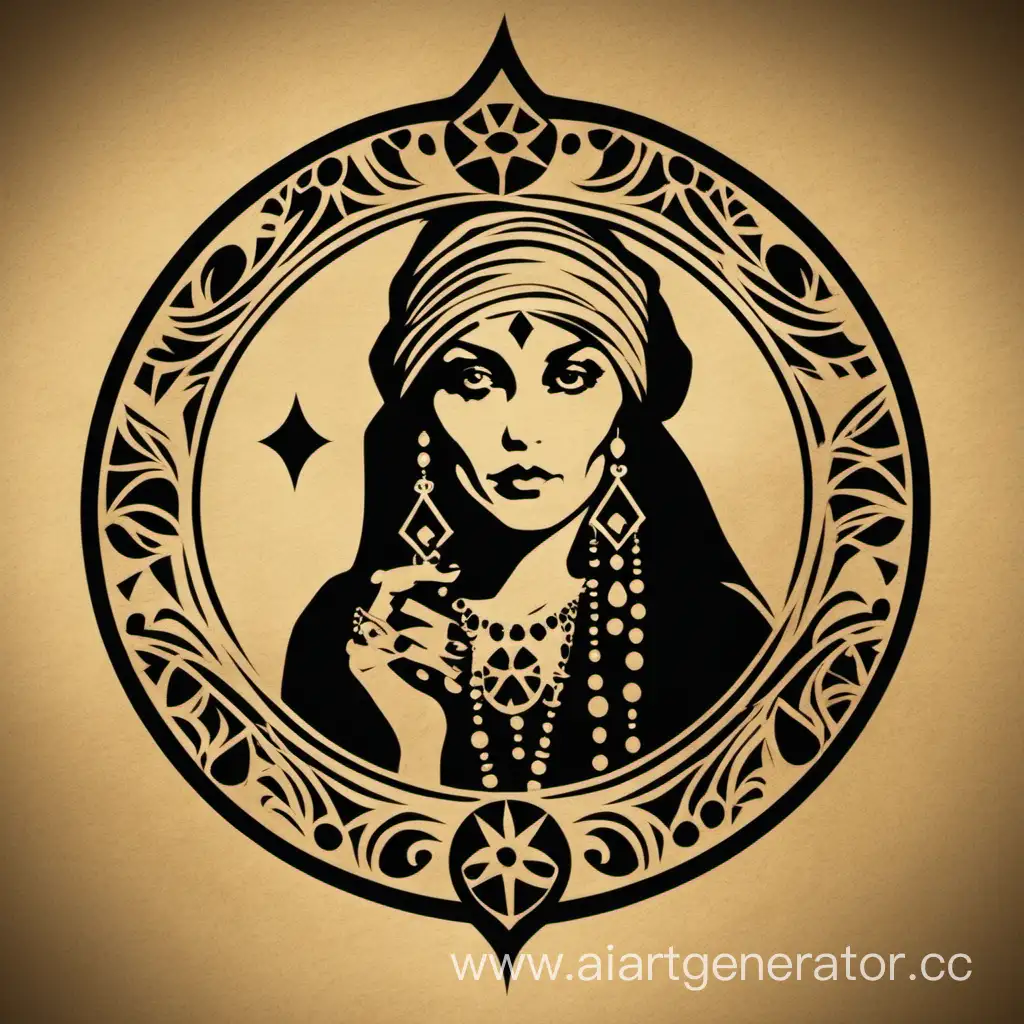 Mystical-Gypsy-Fortune-Teller-Stencil-Art