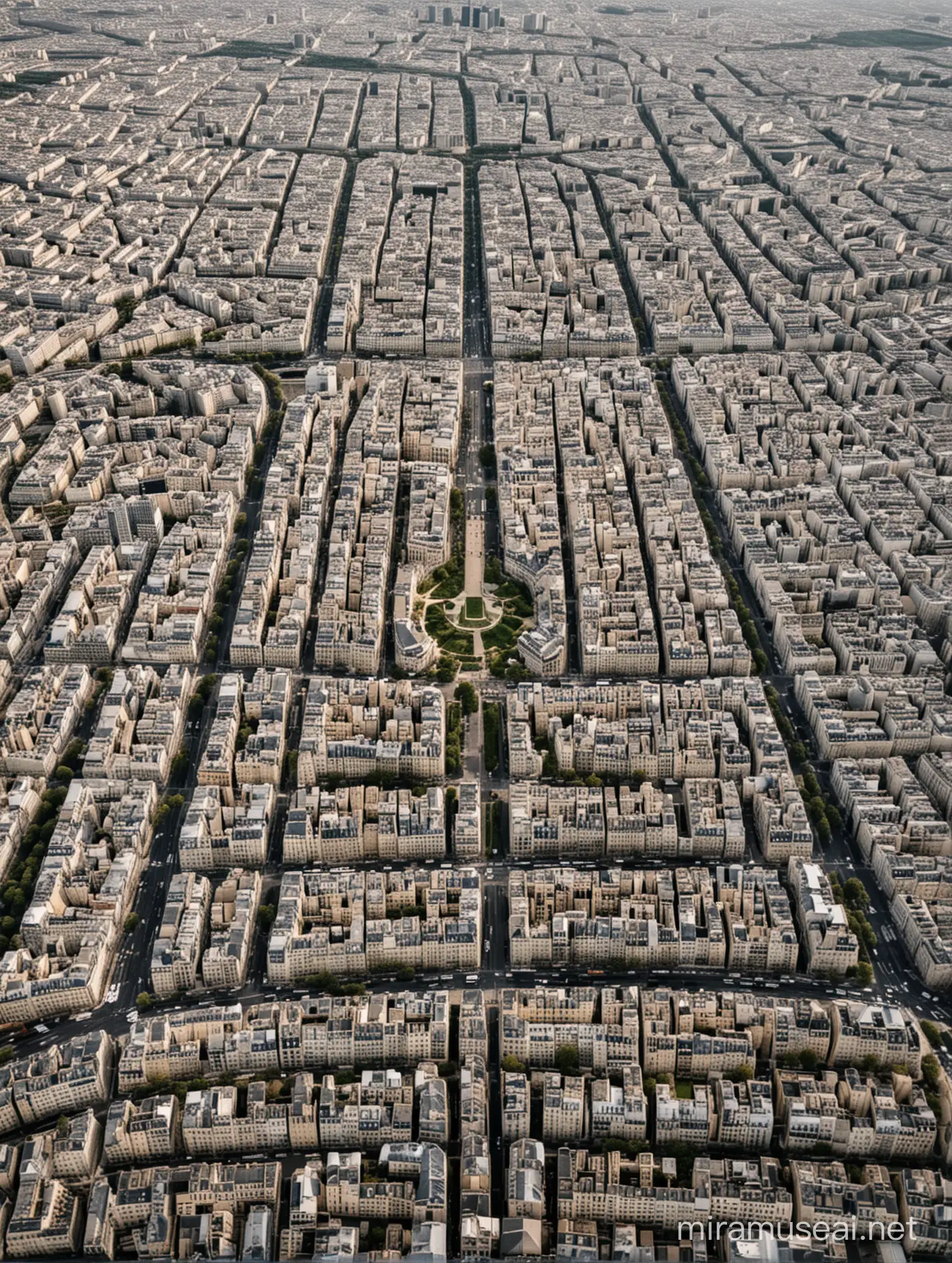 incridble view to Paris city from above