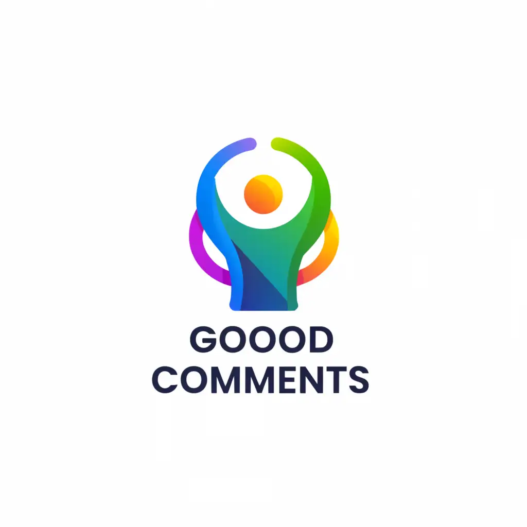 a logo design,with the text "Good Comments", main symbol:Man,Moderate,clear background