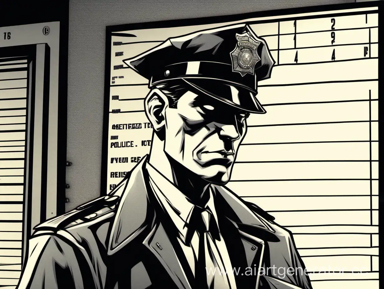 Comic-Noir-Suspect-at-Police-Station-Height-Chart