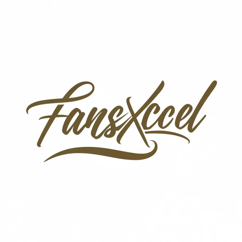 logo, swash, with the text "FansXcel", typography, be used in Beauty Spa industry