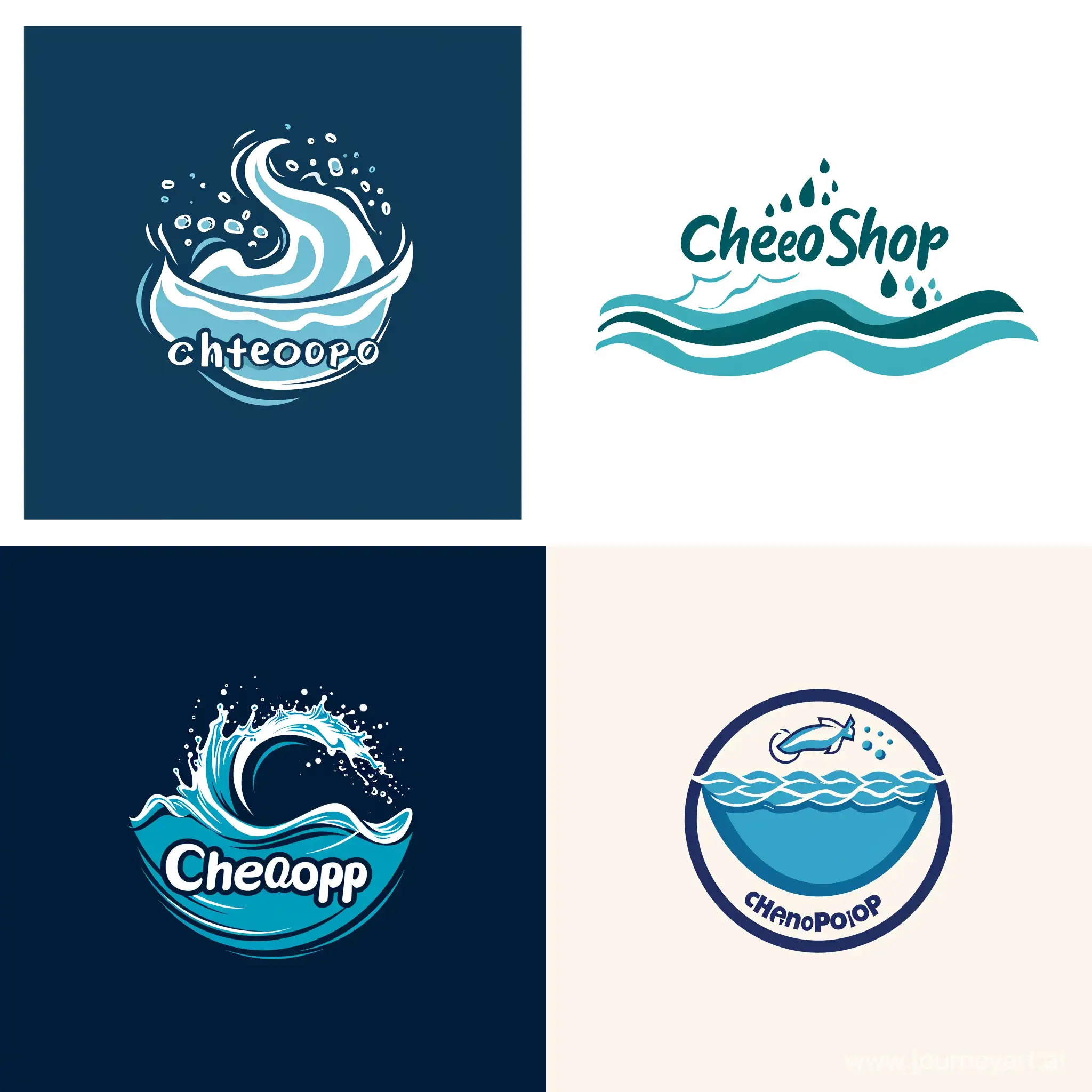 logo "ChemoShop", theme: pool, water