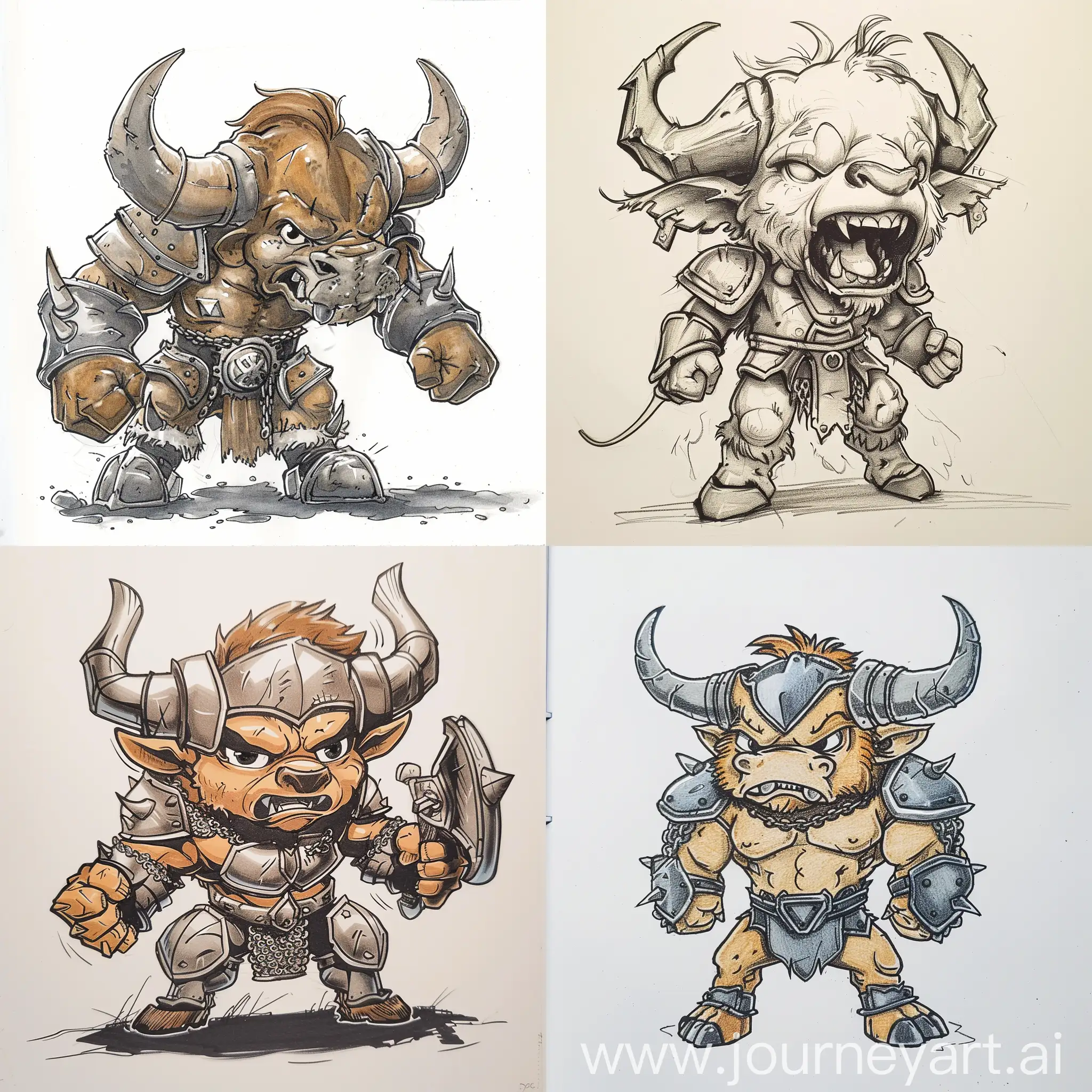 Adorable-Cartoon-Minotaur-in-Chainmail-Armor